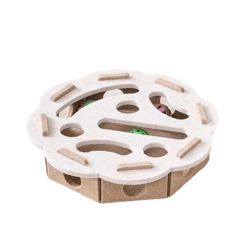 Cat Scratching Posts For Indoor Cat Puzzle Toy Felt Puzzle Box Cat Exercise Toy with Ball Kitten Interactive Indoor Exercise Toy