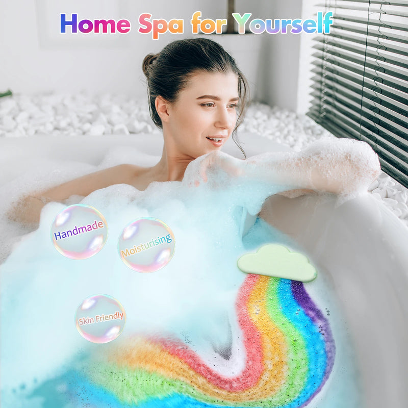 Blue Ocean Rainbow Bath Toys, Colorful Dissolving Bath Toys with Surprise, Boys and Girls the Perf Colors, the Perfect Bath Gift