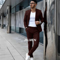Gray Men's Suit 2 Piece Suit Summer Casual Jacket Pants Formal Wedding Tuxedo Groom Clothes Custom Color Blazer XS-5XL