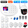 KERUI WIFI GSM Alarm System Kit W202 Home Security Protection Tuya Smart Support Alexa with Motion Detector Door Opening Sensor