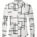 Men's Long Sleeves Shirt Tops Polka Dot Lapel Clothing | SAMAG