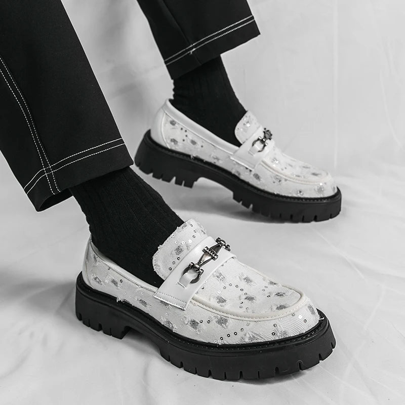 Hot selling thick soled men's shoes Trendy brand designer style Outdoor fashion street walking Daily Young Work Shoes 38-46