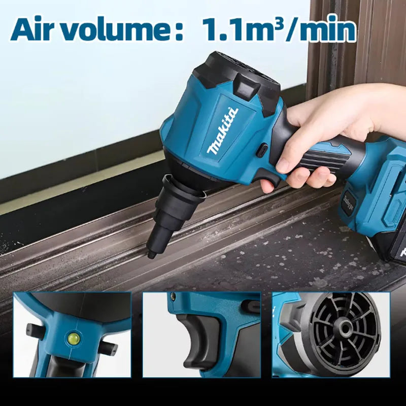 Makita DAS180Z 18V Li - ion LXT Cordless Air Blower Brushless Rechargeable Battery - Powered Dust for - View 2 | SAMAG