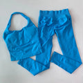 1-2pcs Gym Set Women Backless Tank Tops High Waist Scrunch Seamless Shorts High Waist Yoga Leggings Workout Sets Gym Suit