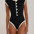 Vintage Retro One Piece Swimsuit Bandeau Style Women's | SAMAG