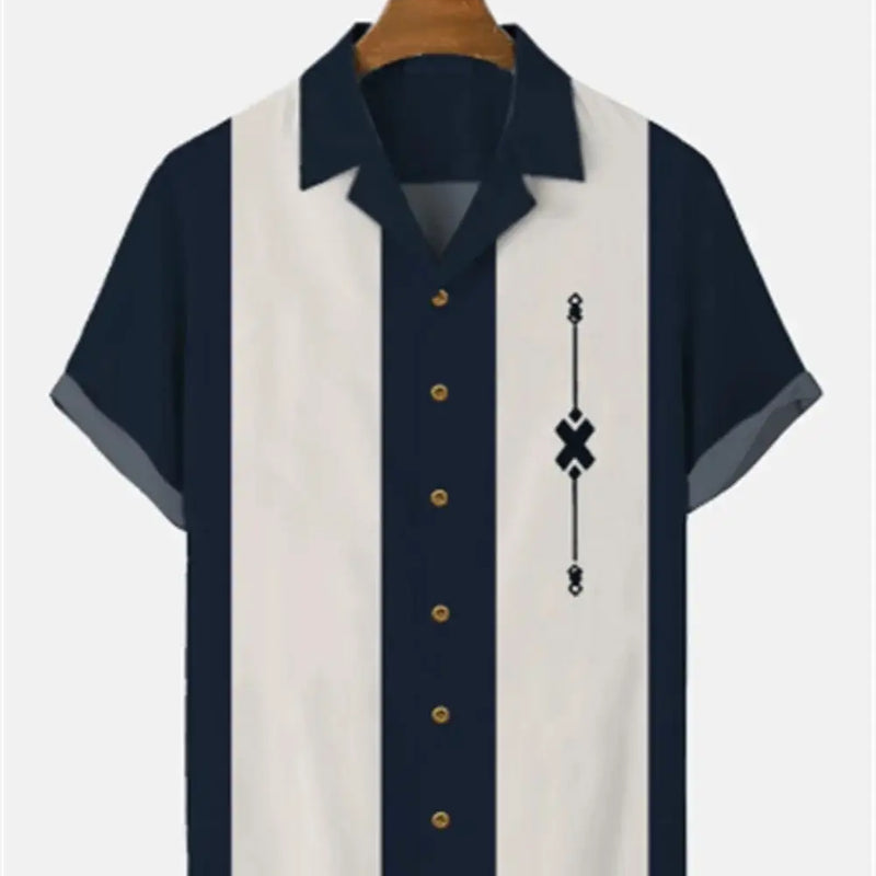 Stripes Simple Casual Dress Shirts European Size Men's | SAMAG