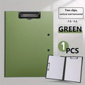 1pcs A4 Profile Clipboard Double Clip Clip Board 100 Sheets Office Documents Organizer Writing Pad Paper Storage A4 File Folders