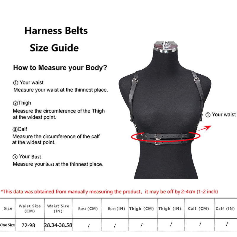 Women Fashion Belt Street Style Punk Decorative Waistband Adjustable Suspender Corset Harness Gothic - Visuel 5 | SAMAG