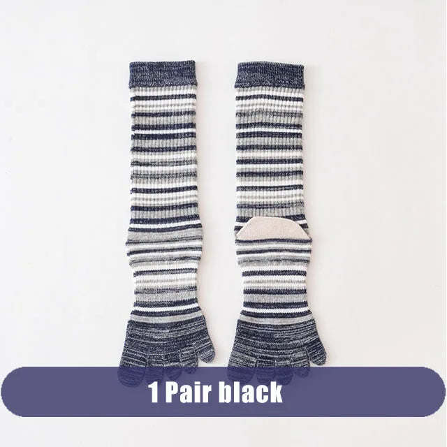 Pairs Man Toe Socks Long Plus Large Size Cotton Colorful | SAMAG