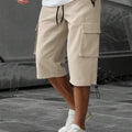 Men's 3/4-Length Cargo Shorts - Woven Twill Fabric | SAMAG