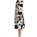 Men's soft panda print kimono bathrobe, cute cartoon national treasure pattern long-sleeved home clothes, casual nightgown