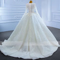 Customized Ball Gown Princess Wedding Dresses O - Neck Long - View 2 | SAMAG