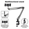 Tattoo Tablet Stand 360° Rotating Bed Desktop Mount Long Arm Metal Adjustable for iPad Pro Air Mini 4~11Tattoo Accessories