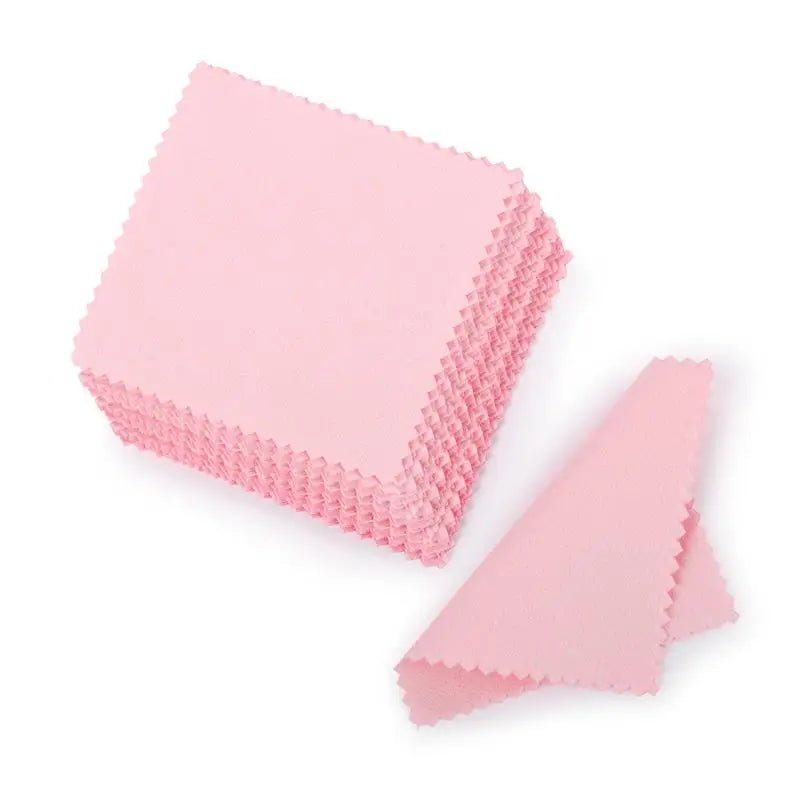 10pcs/50pcs Sterling Silver Polishing Cloth Set Jewelry Cleaning Cloths Soft Wipe Wiping Cloth Keep Jewelry Shining Tools