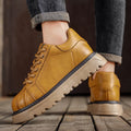 Men's Trendy Autumn Winter Thick-Soled Height-Increasing Workwear Shoes Versatile Sports Shell-Toe Board Shoes