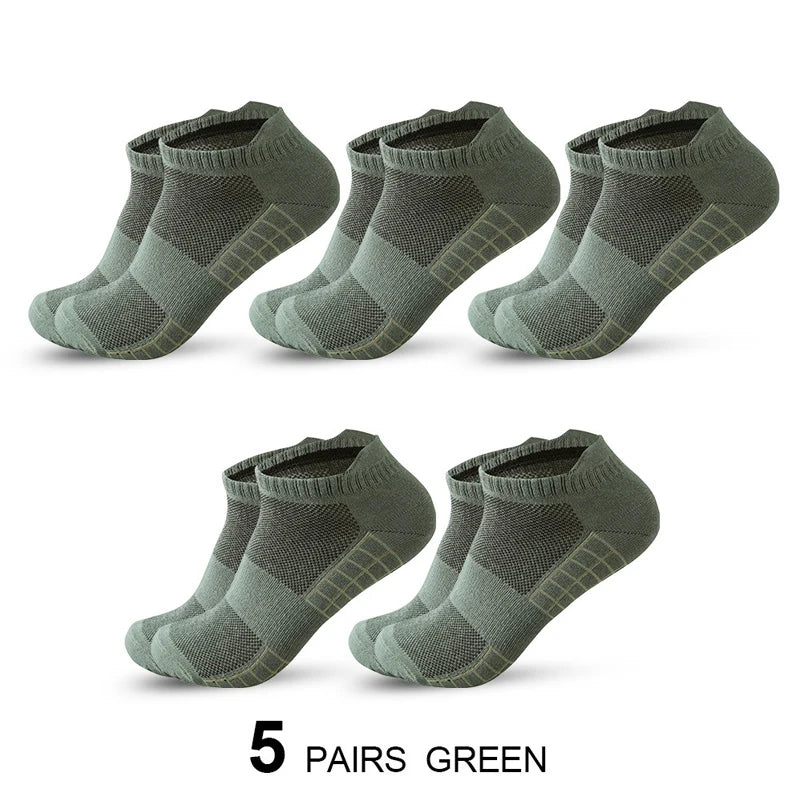 5 Pairs Ankle Running Socks Men Mesh Breathable Short | SAMAG