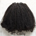 IXTUYLLY Human Hair Weft 4C Afro Kinky Curly Virgin Brazilian Human Hair Extensions Weave Bundles Weaving African Black Women