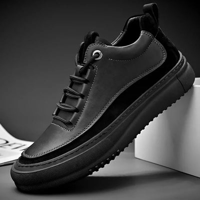 British Style Men Casual Leather Thick Bottom Shoes | SAMAG