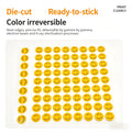 Radots Radiation Exposure Indicator Stickers, 12.7mm Yellow Red Color Change Sterilization Labels