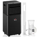 HOMCOM 8000 BTU Portable Air Conditioner with Dehumidifier, Cooling Fan, Sleep, Remote, 24H Timer, Auto Off, Black