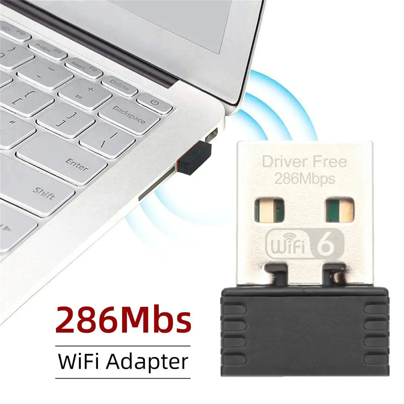 Mini WIFI 6 Adapter 150M/300M Network Card USB Dongle 2.4GHz 802.11AX Signal Reception For PC Laptop - Visuel 3 | SAMAG