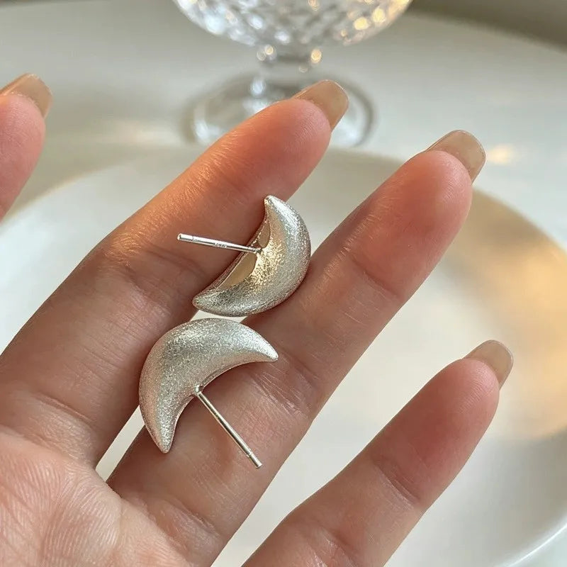 VENTFILLE 925 Sterling Silve Star Hoop Earring for Women Zircon Geometry Wide Office Versatile Jewelry Birthday Gift Dropship