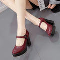 Women Mary Jane Shoes Trendy Comfortable Women's Shoes 2024 New Thick Heel Platform Women's High Heels