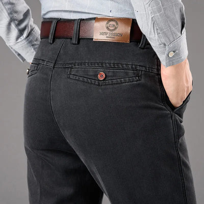 Spring Autumn Men's Classic Business Jeans Straight | SAMAG