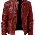 Spliced Faux Leather Men Coats Solid  Long Sleeve Cardigan Zipper Suede Outerwear Smart Casual Loose Pockets Solid Winter