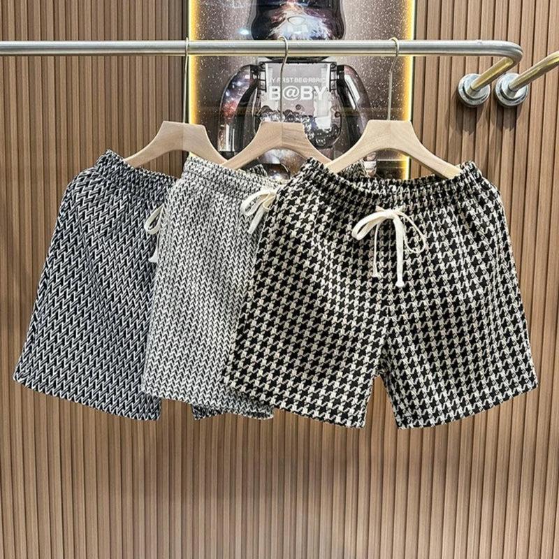 Men's Clothing Print Plaid Shorts Summer Stylish Straight | SAMAG