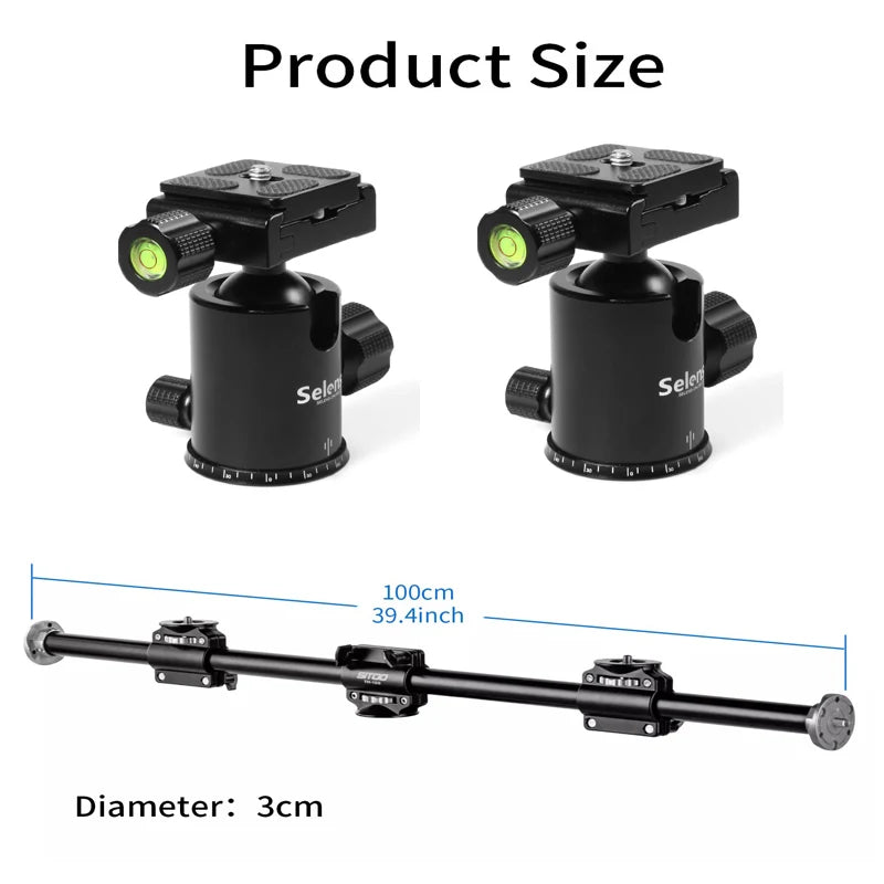 Selens Multi Angle Horizontal Tripod Extension Boom Arm Aluminum Alloy Photography Tripod Photo Studio Kits Photography Props