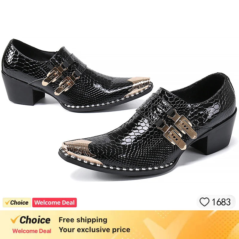New Mens Dressing Shoes Luxury Silver Serpentine Breathable Designer Fashion Male Flats Gentleman Pointed Toe Zapatillas Hombre