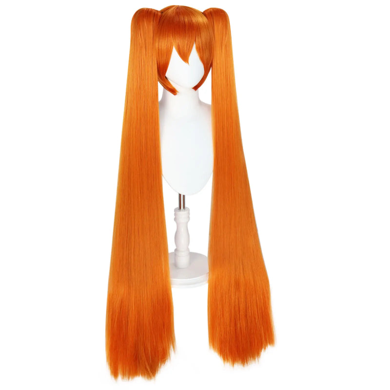 Osana Najimi's Orange Double Tigers With Long Ponytail In 'Sick Beauty Simulator' High Heat Resistant Synthetic Wigs