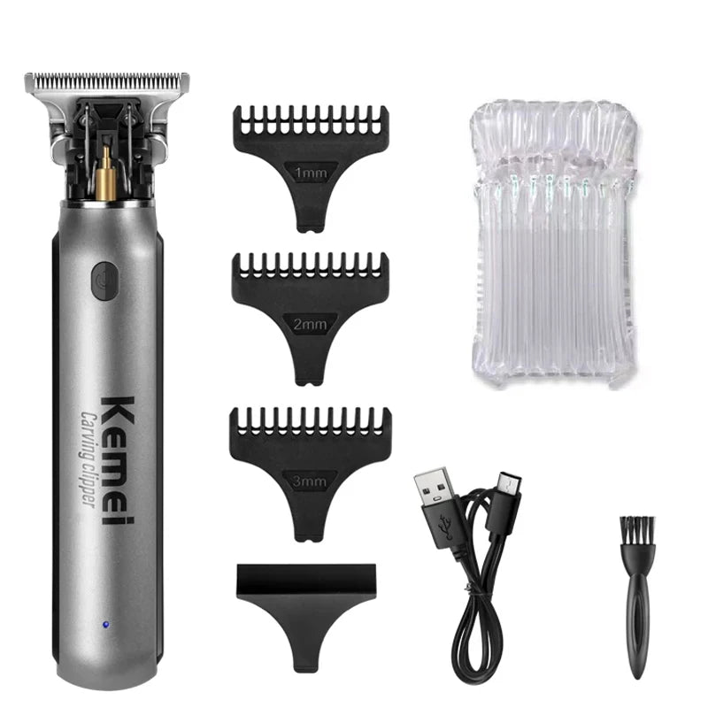 Kemei Professional Hair Clipper Electric Clippers New Electric Men Retro Head Carving Oil Head Trimmer Electric Shaver km-1757