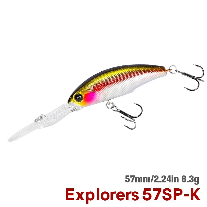 TSURINOYA 57SP Deep Dive Suspending Minnow SHAD Fishing | SAMAG