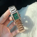 New Luxury Designer Square Steel Watch Stylish Elegant Women Brand Wristwatch Highend Selection of Watch Perfect Gift for Women