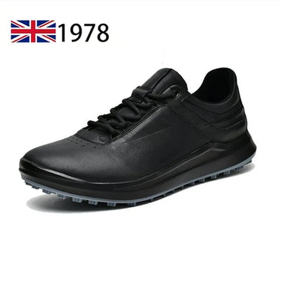 Genuine Leather Men Skateboarding Shoes Flat Black Casual | SAMAG