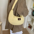 New Texture Simple Hobo Bags Women Leisure Shopping Shoulder Crossbody Bags Lightweight Large Capacity Casual  Commuter Bag