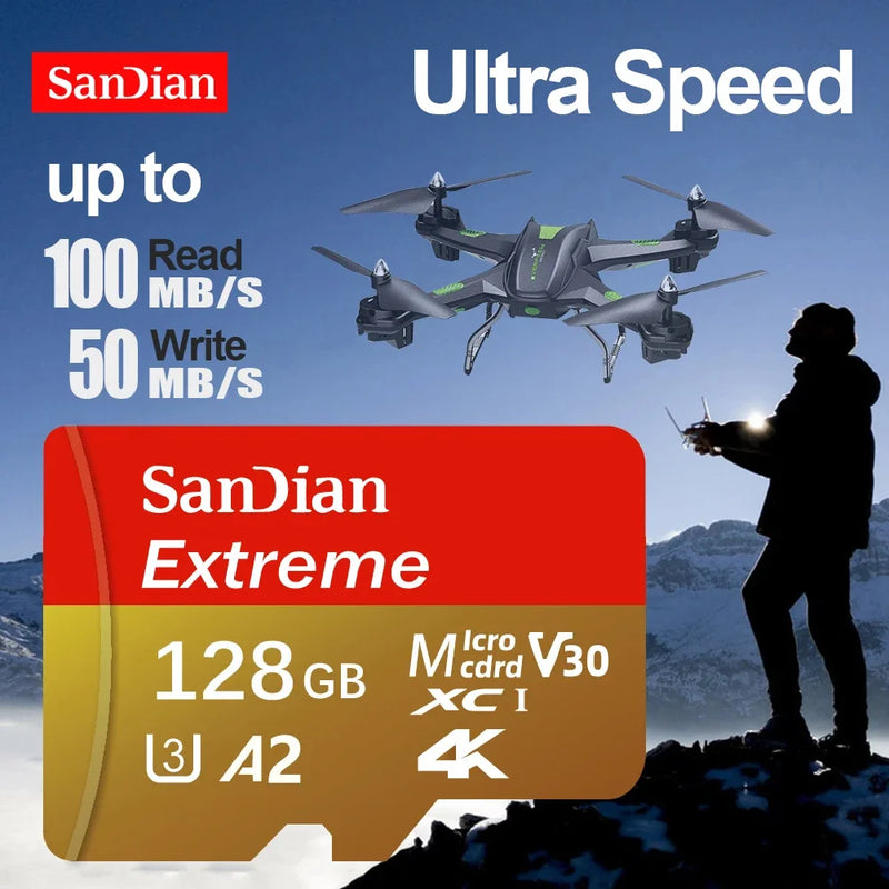 128GB Memory Card Flash Cards Reliable Micro TF SD Card High Speed Memory Sd Cards Class10 Storage Card for PC/Smartphone