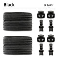 2 Pair No Tie Shoe Laces Kids Adult Quick Laces Round Elastic Shoelaces Without Ties Lock Shoelace Sneakers Shoes Accessories