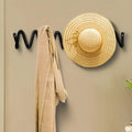 Wall Mounted Coat Rack Iron Clothes Hanger Modern Hall Wave Clothing Racks Aesthetic Wall Organizer Hook Living Room Furniture
