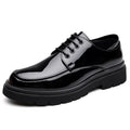 2025 Autumn Patent Leather Men's Business Formal Tie-Up Shoes Safety Professional Bata Breathable Men's Shoes botas para hombre