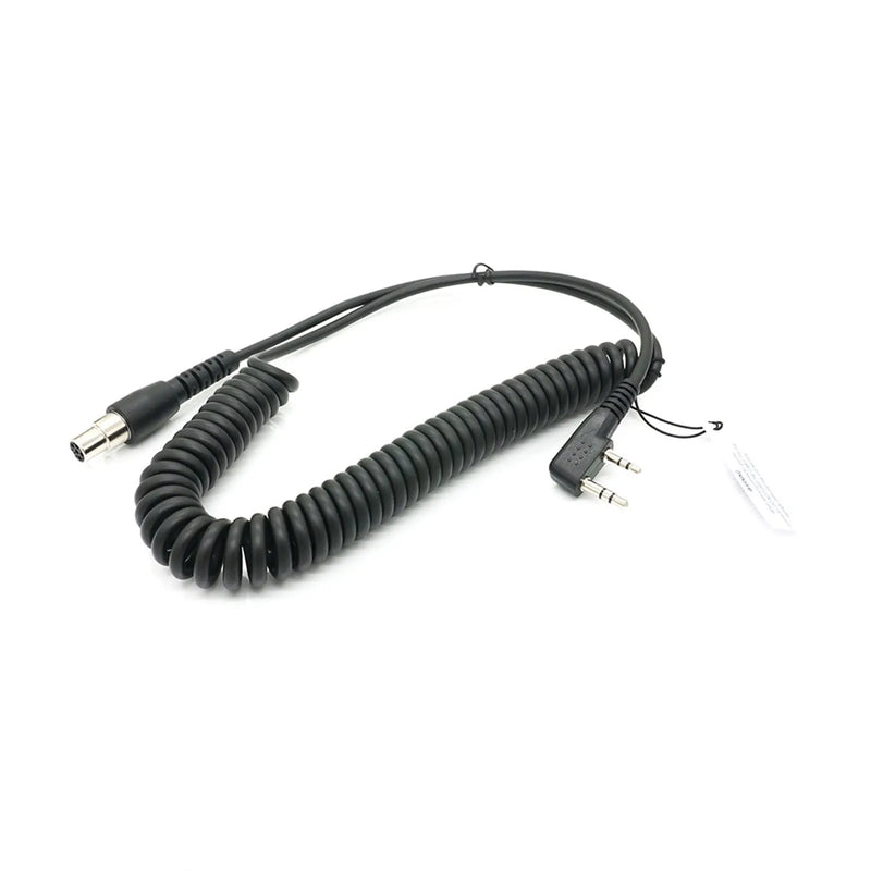 Coiled Headset Cable Rugged Radio Accessories K-Plug PTT Mic Speaker Spring Cable for Kenwood/Baofeng/RH5R/RDH/HYT/Relm