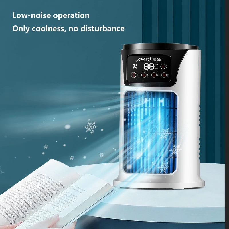 Multifunctional Portable Air Cooler Cold Air-cooled Fan Small Humidification Air Conditioner Natural Desktop Fan for Home Office