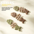 Cat Toy Fish Bone Shape Silvervine Stick Natural Wooden Chew Toy for Kitten Teething Interactive Play