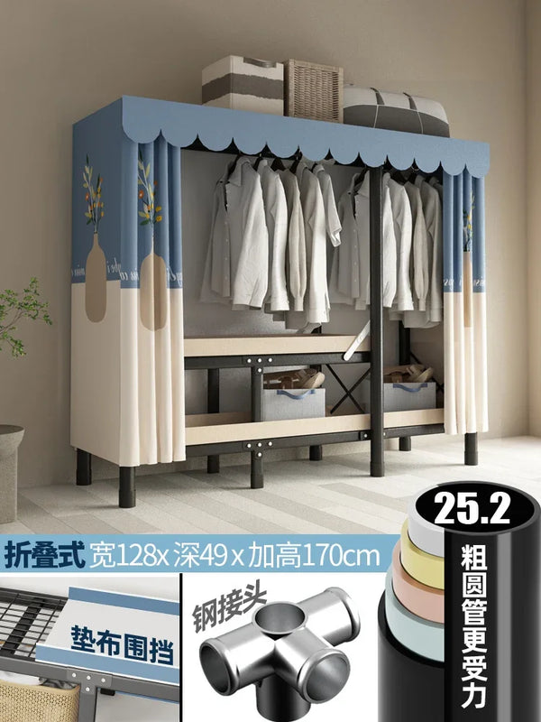 Folding Steel Frame Wardrobe Installation - Free Open Closet Durable and Economic Storage Cabinet for - View 19 | SAMAG