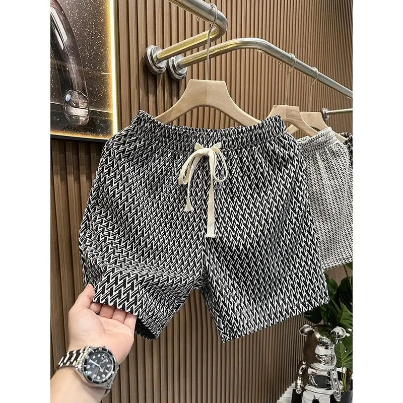 Men's Clothing Print Plaid Shorts Summer Stylish Straight | SAMAG