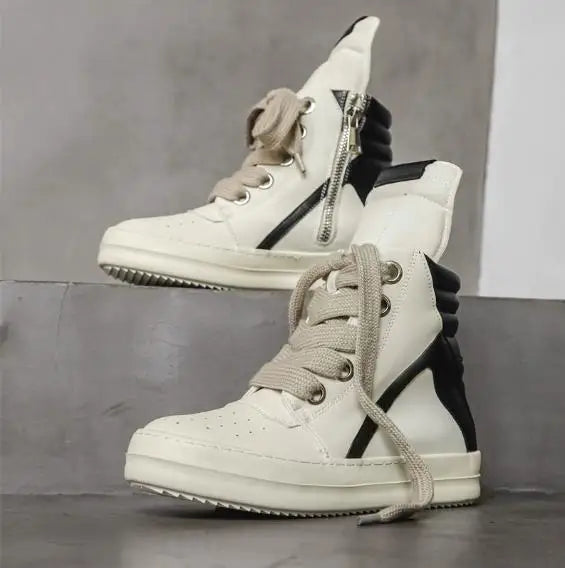 High-top Long Boots, Men's Autumn and Winter Shoes, High Street Niche Retro Motorcycle Versatile Sports Casual Sneakers