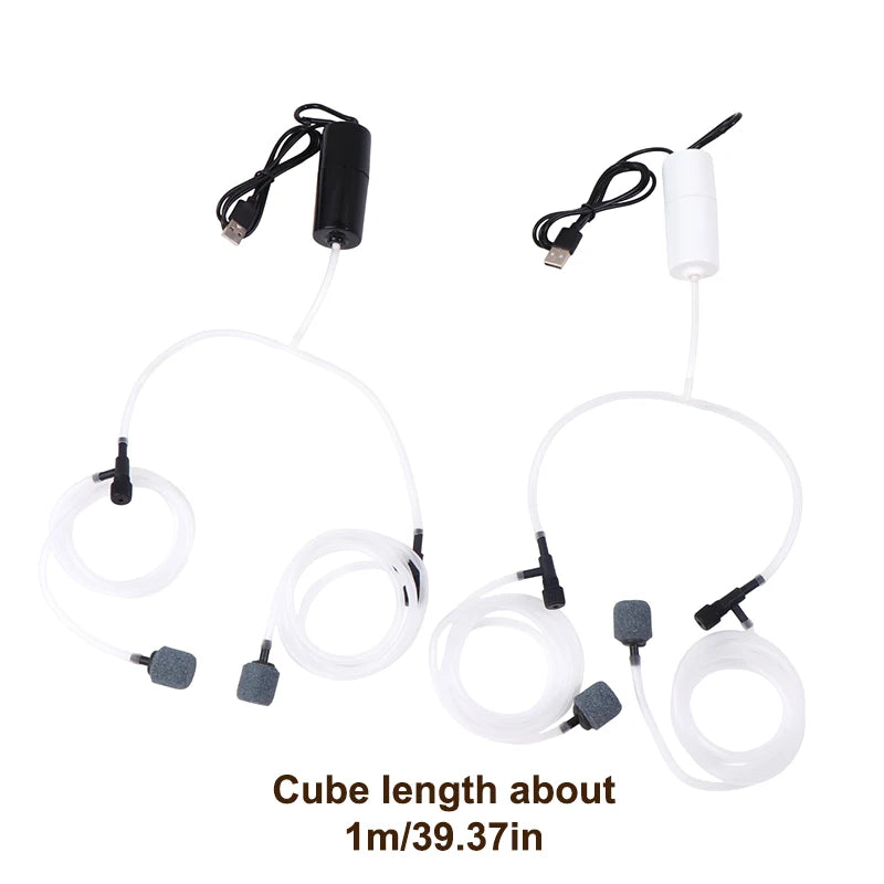 Aquarium USB Oxygen Air Pump Fish Tank Portable Dual-hole | SAMAG