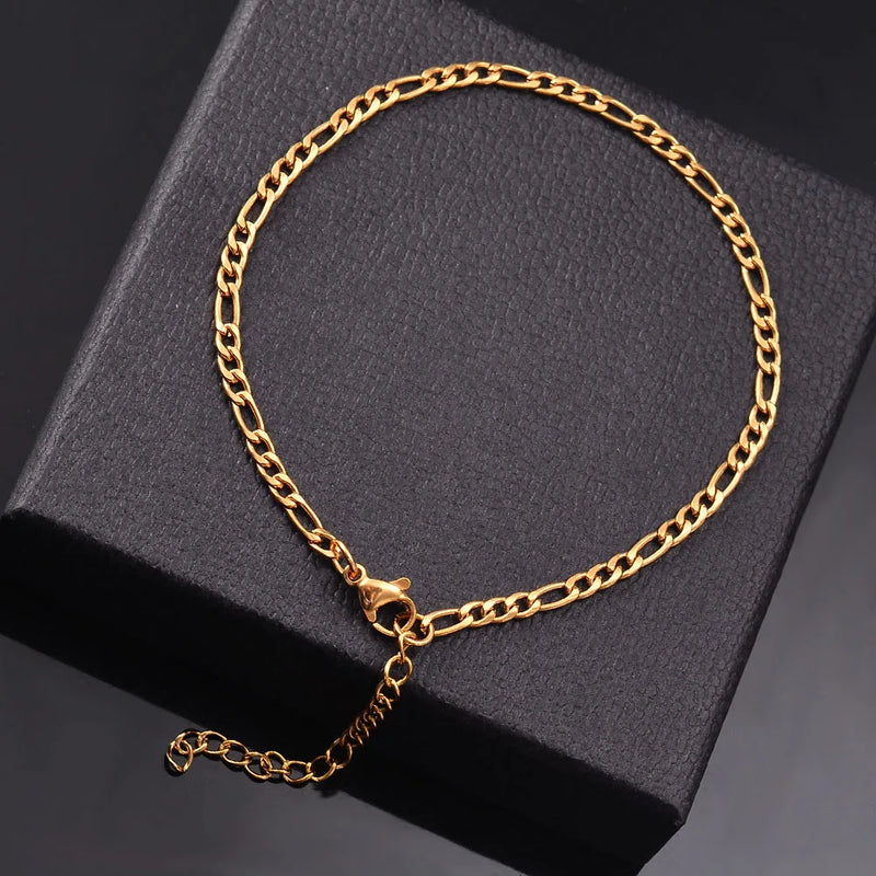 Stainless Steel Multilayers Chain Bracelet Women Simple Fashion Layered Girl Wrist Bracelet  Jewelry Accessories Length 18cm+5cm